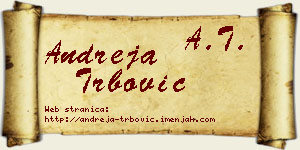 Andreja Trbović vizit kartica